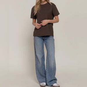 #68442 🛑S,M,L THE BEST Chic Trendy Short Sleeve Round Neck Tee